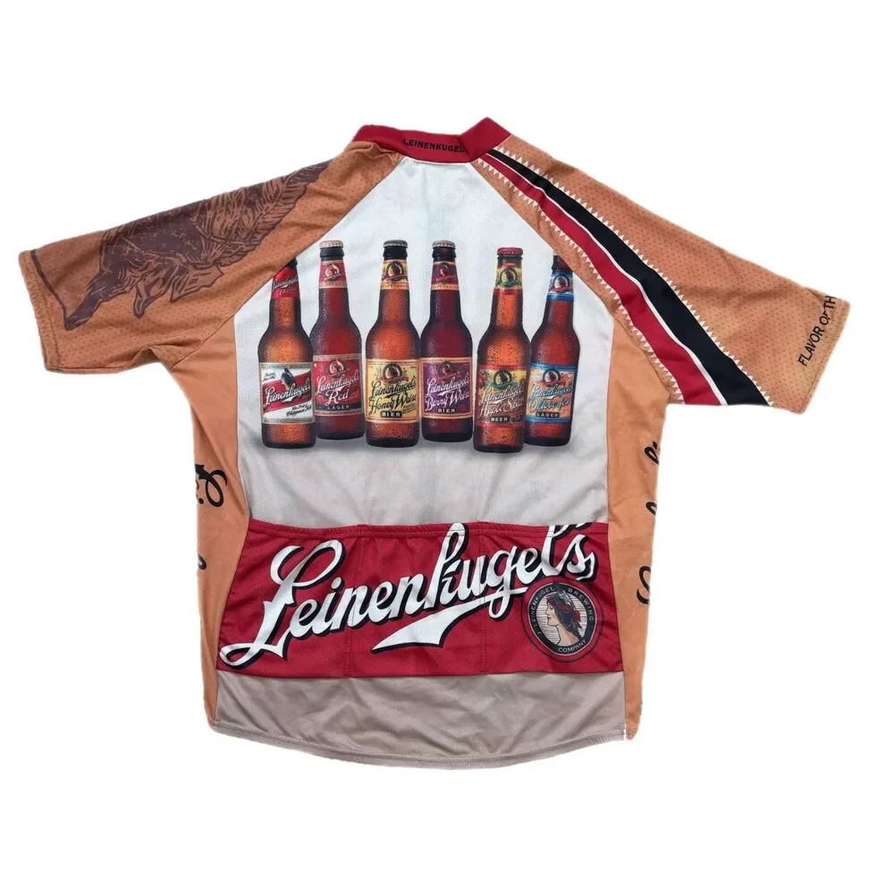 Mens Cycling Jersey Leinenkugle X Large Novelty Outdoor Moisture Wicking